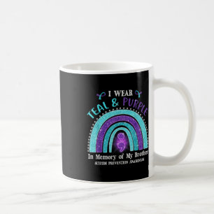 Caneca De Café Sensibilização Suicida Eu Visto Roxo Teal Em Memór