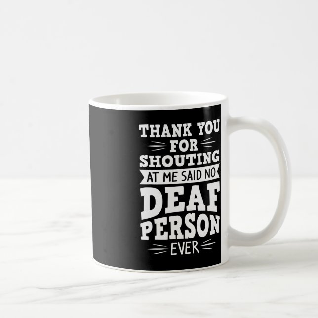 Caneca De Café Sensibilização surda ASL Perda de audição e lingua (Direita)