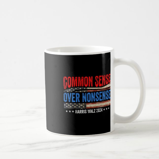 Caneca De Café Senso comum sobre bobagem Harris Waltz Democrata P (Direita)