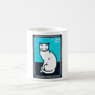 Caneca De Café Sentado Gato Branco, Julie de Graag