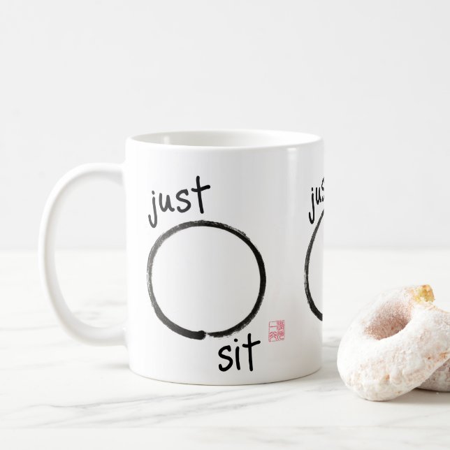 Caneca De Café Sente-se (Com Donut)