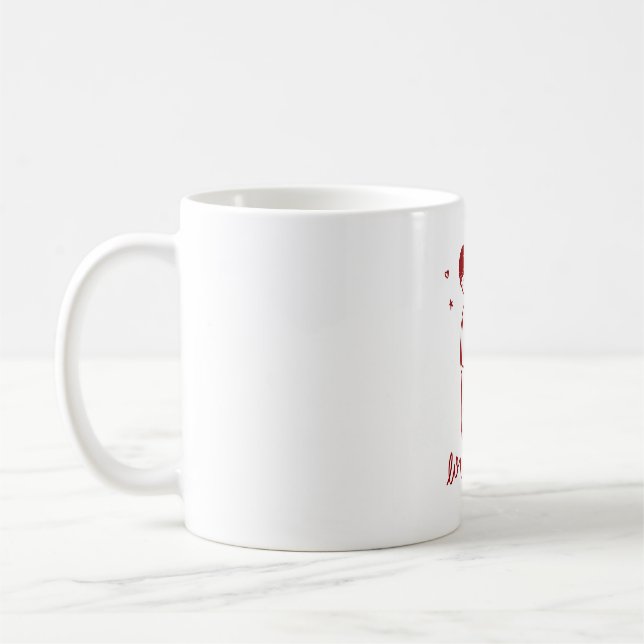Caneca De Café Sentimental and Love Line Art Illustrations (Esquerda)