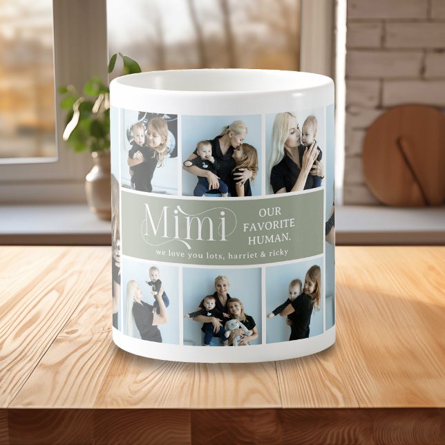 Caneca De Café Sentimental Photo Collage Mimi Keepsake (Criador carregado)