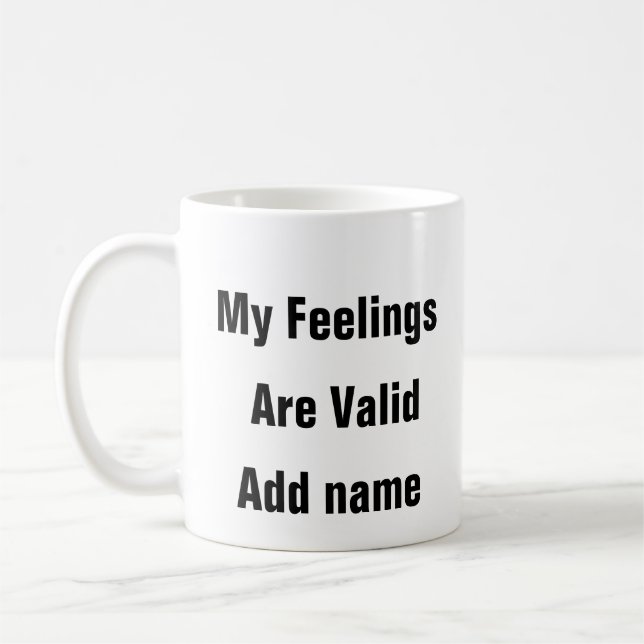 Caneca De Café Sentimentos de saúde mental são amor próprio válid (Esquerda)