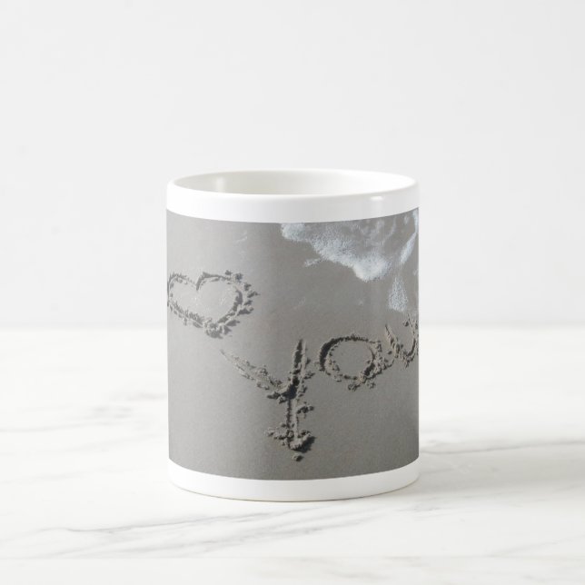 Caneca De Café Sentimentos na areia (Centro)