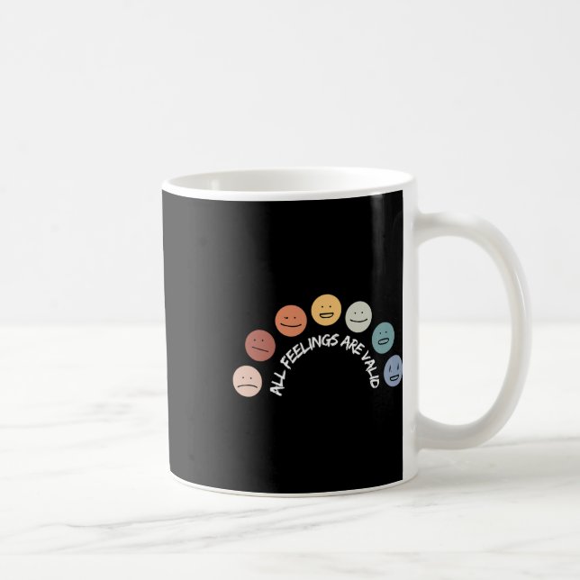 Caneca De Café Sentimentos Válidos De Sensibilização Para A Saúde (Direita)