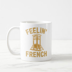 Caneca De Café Sentindo Guilhotina Vintage Francesa
