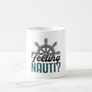 Caneca De Café Sentindo Nauti Boat Navegando Barco Capitão Engraç