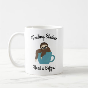Caneca De Café Sentindo Preguiça Precisa de um Café Presente de P