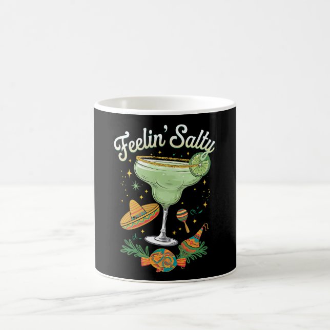 Caneca De Café Sentindo-se Salgado Margarita Engraçado Cinco De M (Centro)
