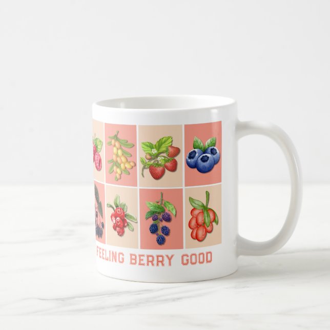 Caneca De Café SENTIR BERRY BOM Morango Personalizável (Direita)