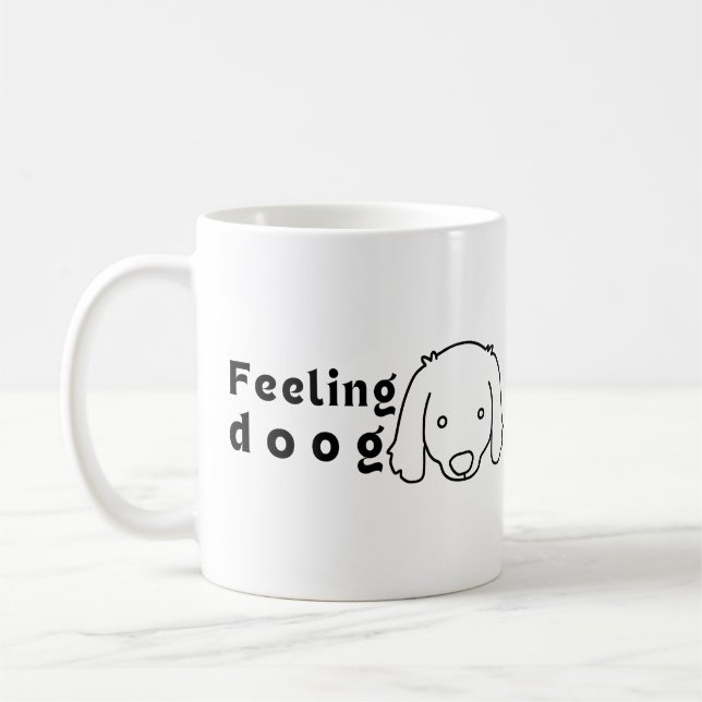 Caneca De Café Sentir o cão ( bom ) para o amante do cão. (Esquerda)
