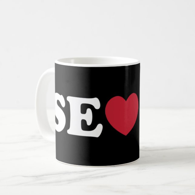Caneca De Café Seoul Love Heart (Frente Esquerda)