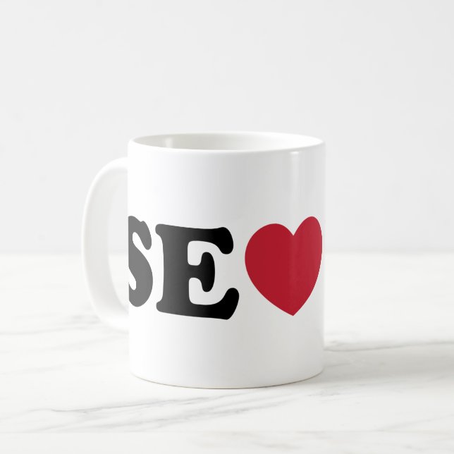 Caneca De Café Seoul Love Heart (Frente Esquerda)