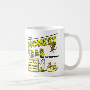 Caneca De Café Separações de banana do bar de macaco de Moe