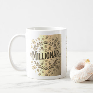 Caneca De Café Sephia Design Millionär European Vintage white