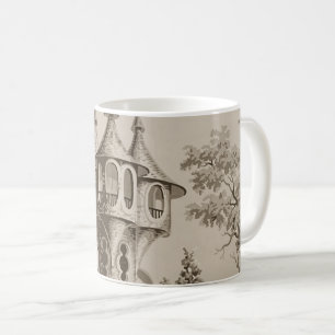 Caneca De Café Sepia Castle Turret