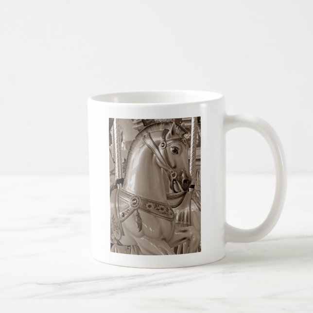 Caneca De Café Sepia Horse (Direita)