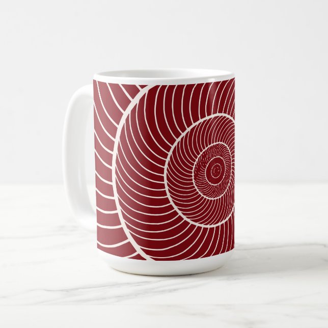 Caneca De Café Sequência fibonacci de caracol-caracal em espiral (Frente Esquerda)