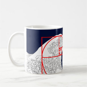 Caneca De Café Sequência Fibonacci e a onda do Excelente