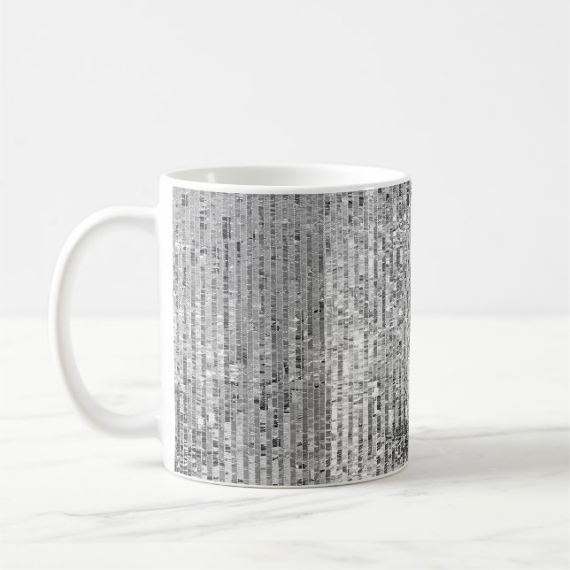 Caneca De Café Sequências prateadas padrão sem soldadura (Esquerda)