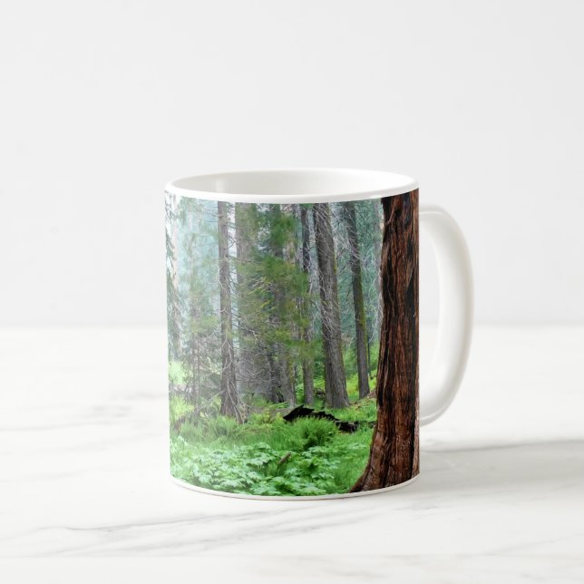 Caneca De Café Sequoias gigantes em Grant Grove, CA (Frente Esquerda)