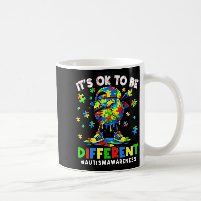 Caneca De Café Ser Diferente Beisebol Dabbing Conscientização do  (Direita)