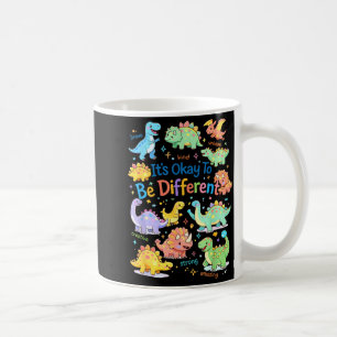 Caneca De Café Ser diferente consciência do autismo dinossauro t-
