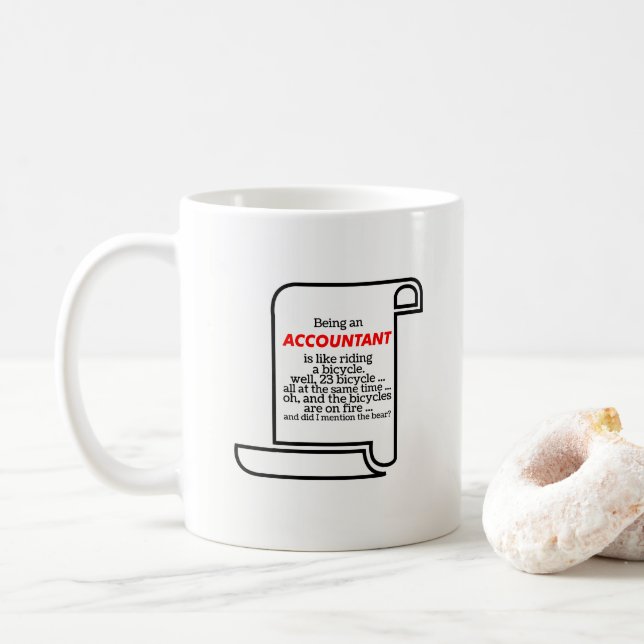 Caneca De Café Ser engraçado um contador é como a montada de uma (Com Donut)