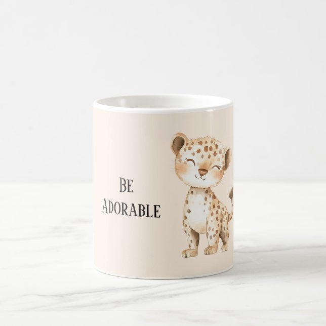 Caneca De Café Ser Guepardo Adorável (Centro)