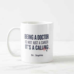 Caneca De Café Ser Médico É Uma Vocação Citação Médica Ousada