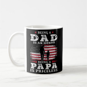 Caneca De Café Ser Pai É Uma Honra Ser Papa É Um País Inestimável