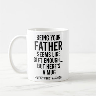 Caneca De Café Ser pai teu parece um presente suficiente