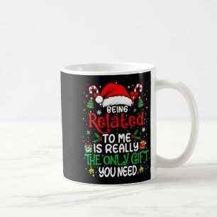 Caneca De Café Ser Parente Meu Natal Divertido Família Xmas Roupa
