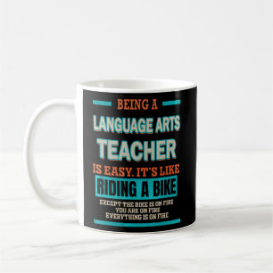 Caneca De Café Ser professor de Artes Linguísticas é como andar d