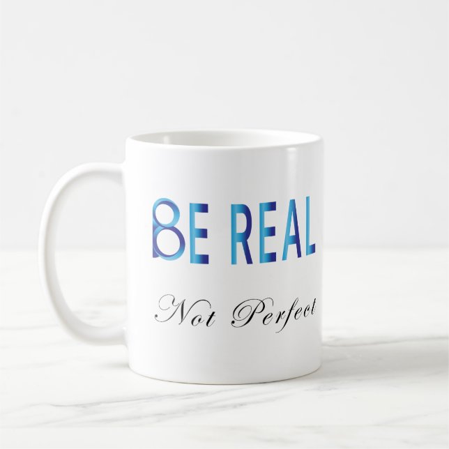 Caneca De Café Ser Real Não Perfeito (Esquerda)