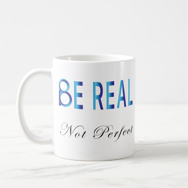Caneca De Café Ser Real Não Perfeito (Esquerda)