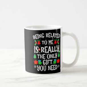 Caneca De Café Ser Relacionado a Mim Piada de Humor Familiar Nata