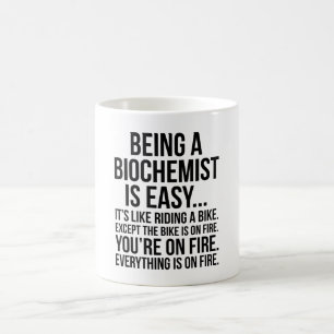 Caneca De Café Ser um bioquímico é fácil É como andar de biciclet