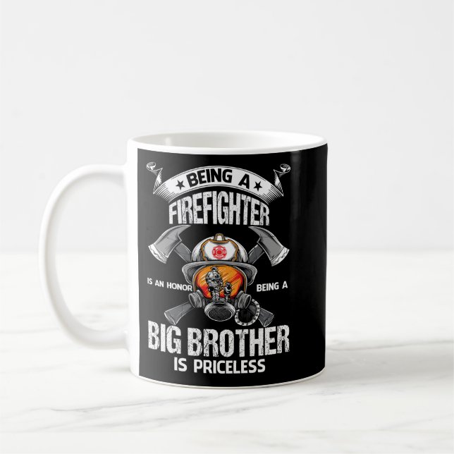 Caneca De Café Ser um Bombeiro é uma honra ser um BIG BROTHE (Esquerda)