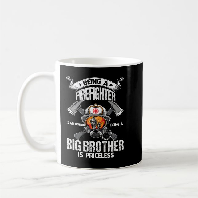 Caneca De Café Ser um Bombeiro é uma honra ser um BIG BROTHE (Esquerda)