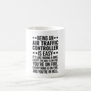 Caneca De Café Ser um controlador de tráfego aéreo é fácil, é com