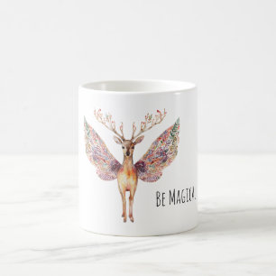Caneca De Café Ser Veado Mágico Asas Roxas