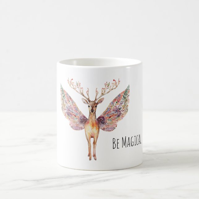 Caneca De Café Ser Veado Mágico Asas Roxas (Centro)