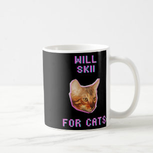 Caneca De Café Será Esqui Para Gatos Divertida Aventura de Invern