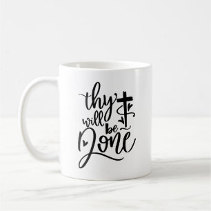 Caneca De Café Será Feito Bíblia Verso Cristão Moderno