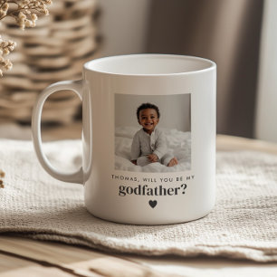 Caneca De Café Será Meu Padrinho Proposta de Foto