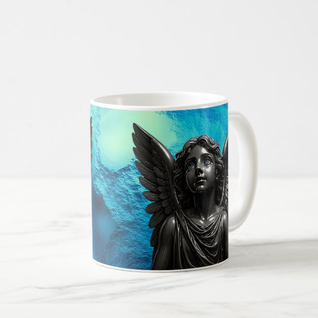 Caneca De Café Seraph Onyx Forçado (Frente Esquerda)