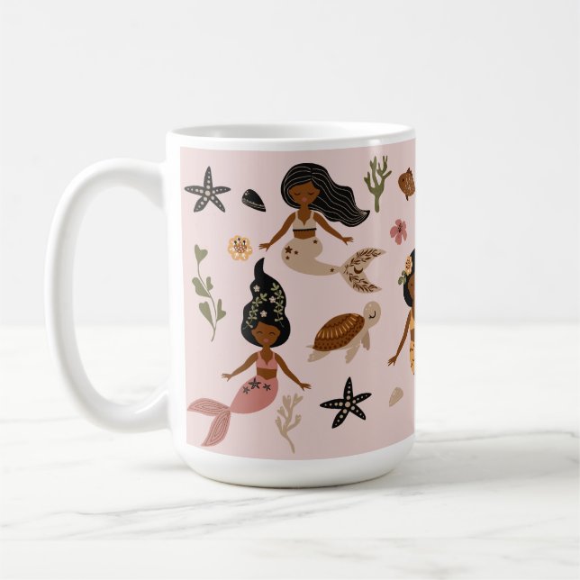 Caneca De Café Sereia Americana Elegante Mug (Esquerda)