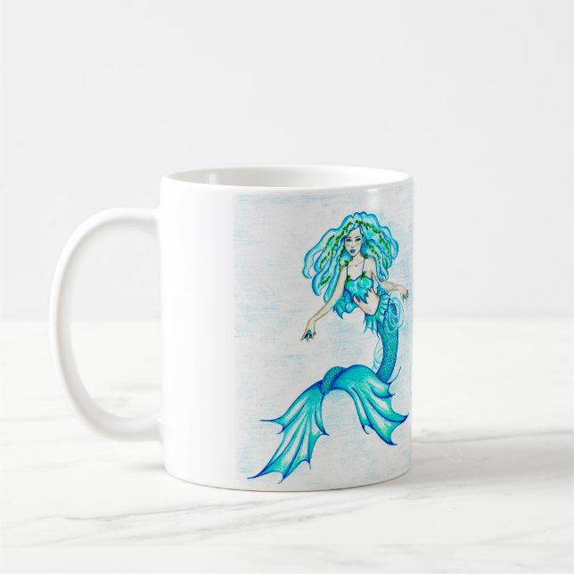 Caneca De Café Sereia azul (Esquerda)